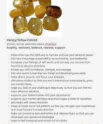 In a subtle plane, purifies and aligns all the chakras. Yellow Honey Calcite Meaning Properties Crystals Healing Properties Honey Calcite Crystal Healing Stones