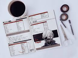 Tokyo Ghoul Inspired French Notes With Doodles My Handwriting Is Gna Be Messier Than Bullet Journal Ideas Pages Bullet Journal Notes Bullet Journal Aesthetic