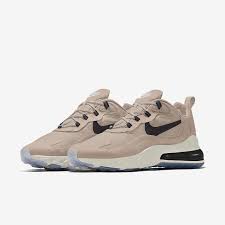 Nike Air Max 270 React By You Custom Shoe Nike Com In 2020 Tan Nike Shoes Nike Shoes Women Nike Air Max