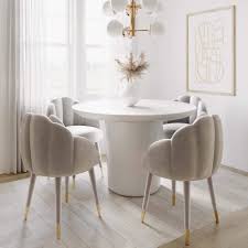 London concrete dining table, white linenby trueform concrete, llc. Candelabra Home Roxie Ivory Concrete Dining Table Meadow Blu