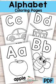 Grab these free printable alphabet coloring pages and let the letter learning coloring fun begin! Alphabet Coloring Pages Easy Peasy Learners