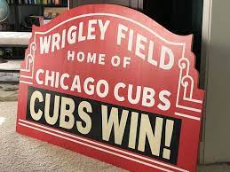 Chicago Cubs Wrigley Field Marquee Choose Your Custom Etsy Wrigley Field Marquee Cubs Decor Sports Wall Art