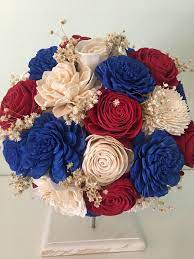 Vector floral watercolor style card design: Raspberry Red Colbolt Blue And Ivory Wood Flower Bouquet 6 Buket