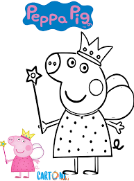 Stampali direttamente sul sito web o scaricali gratuitamente. Colora Peppa Pig Fatina Cartoni Animati