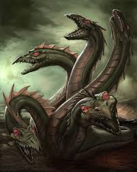 Green Hydra Monster Art Giant Monsters Mythical Creatures