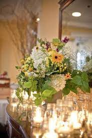 Candles In Mason Jars Home Floral Arrangements Flower Studio Mimosa Flower