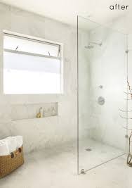 Love The Clear Glass Shower Separator Lack Of Door Marble Long Niche Bathroom Makeover Bathrooms Remodel Shower Remodel