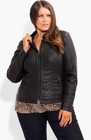 City Chic Faux Leather Biker Jacket Plus Size Moda Estilo Moda Moda Para Mujer