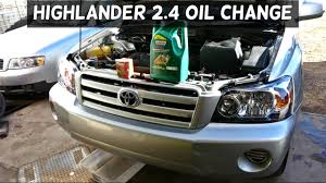 Standard sport utility vehicle 4wd. Toyota Highlander 2 4 Oil Change How To Change Engine Oil Youtube