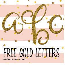Make sure you outline your grid in pencil so you can erase it later on. Gold Foil Style Free Printable Letters Lower Case Script Make Breaks