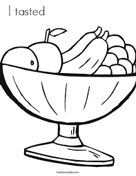 Four figs from a fig tree. Big Bowl Of Fruits Coloring Page For Kids Fruits Coloring Pages Coloring Library