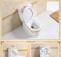 Amazon.com: Mute Toilet, Dual Flush Toilet Gold Plating ...