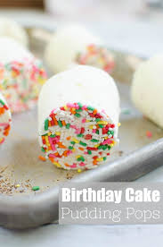 Once pudding has set, fold in the cool whip. Birthday Cake Pudding Pops Fake Ginger