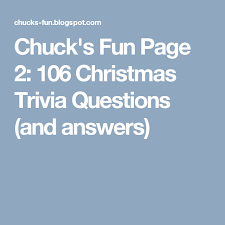 When it comes to good ice breaker questions, nothing beats funny trivia questions. Chuck S Fun Page 2 106 Christmas Trivia Questions And Answers Christmas Trivia Christmas Trivia Questions Trivia Questions And Answers