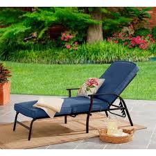 Mainstays Belden Park Outdoor Chaise Lounge With Cushions For Patio And Deck Navy Blue Walmart Com Outdoor Chaise Lounge Outdoor Chaise Chaise Lounge