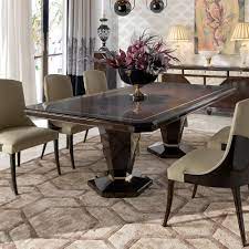 Strangely enough, the 2 styles sometimes get confused with. Art Deco Inspired Walnut And Leather Dining Table Juliettes Interiors