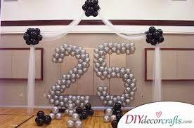 Your 25th wedding anniversary is a great excuse for a party and there will be lots of family and friends that will want to join you. An Abundance Of Balloons Amazing Silver Wedding Decorations 25th Anniversary Decorations 25th Wedding Anniversary Party 25th Anniversary Party