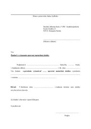 Podle ustanovení § 49, zákona č. Ziadost O Prestup