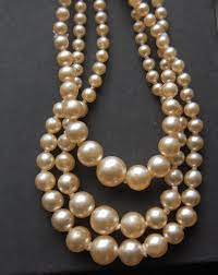 Vintage Multi Strand Graduated Oversize Faux Pearl Necklace Etsy Faux Pearl Faux Pearl Necklace Necklace Etsy