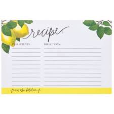 Lemon Recipe Cards Hobby Lobby 1660844 In 2020 Bridal Shower Recipes Cards Recipe Cards Lemon Themed Bridal Shower