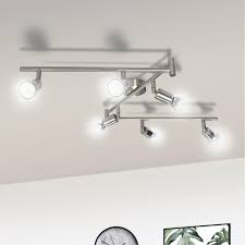 Weißer deckenstrahler metall ø20cm verstellbar e27 leuchte lampe wohnzimmer flur. Wowatt 6 Flammiger Led Deckenleuchte Real De
