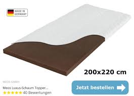 Matratzen topper versprechen genau das: Topper 200x220 Cm Unsere Besten Matratzen Topper In Der Sondergrosse Meos Gmbh