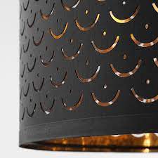 Antes €69 | agora €49 (25% de desconto) linen. Nymo Abat Jour Noir Couleur Laiton 59 Cm Ikea