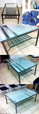 Magnificent Table Makeover In 30 Minutes What You Need Is 1 Rust Oleum Frosted Glass 11 Glass Top Table Table Top Decor Table Makeover