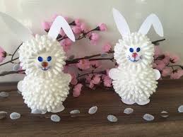 Diy Osterhase Basteln Osterdeko Aus Wattestabchen Herstellen Ostern My Crafts And Diy Projects Osterhasen Basteln Osterhasen Basteln Papier Wattestabchen