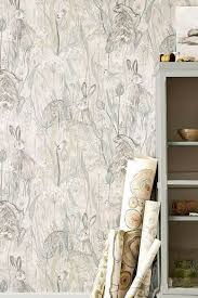 The Perfect Country Wallpaper Dune Hares By Sanderson Victorian Bedroom Wallpaper Living Room Victorian Nursery