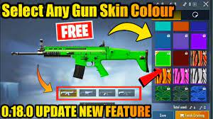 Pubg Mobile O 18 0 Update New Feature Change Gun Skin Any Colour In Pubg Paint Gun Skin In Pubg Youtube