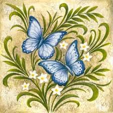 Blue Butterflies Fraktal Sanati Mavi Sanat Kelebekler