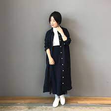 やさしいあたたかさのフランネルワンピースコーディネート スタイリング事例集 muji 無印良品 ワンピース コーディネート ファッションアイデア ワンピース