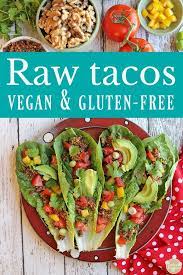 Raw Tacos With Walnut Filling Recipe Raw Vegan Dinners Raw Vegan Recipes Easy Vegan Recipes Easy