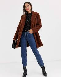 New Look Teddy Coat In Rust Brown Teddycoat Asos Coatsforwomen Coat Teddy Coat Coat Coat Fashion