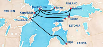 Carte de géolocalisation de l'état libre associé d' åland en projection équirectangulaire, coordonnées extrêmes de la carte: Faehre Aland Tallink Silja Line