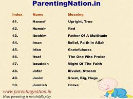 Muslim Baby Boy Names With Meanings