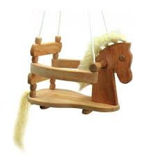 Horse Swing Natural Toys Wood Toys Horse Swing