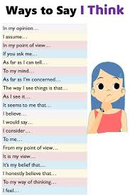 Maneiras De Dizer Eu Acho L Frases Prontas Ingles In 2020 Learn English Words Conversational English English Language Learning