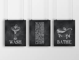 Check spelling or type a new query. Vintage Bathroom Wall Art Trio Bathroom Rules Wall Decor Etsy