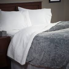 Soft and luxurious to the touch. Yorkshire Home Floral Etched Fleece Blanket With Sherpa Gray King Target