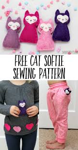 Projects for women and kids, baby sewing patterns and online free sewing. Free Cat Sewing Pattern Felt Pocket Kitty Swoodson Says