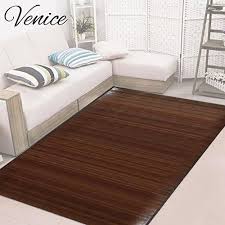 Venice Natural Bamboo 6 X 9 72 X108 Floor Mat Bamboo Area Rug Indoor Carpet Elegant Walnut Dark Brown Colo Bamboo Area Rug Indoor Carpet Bamboo Flooring