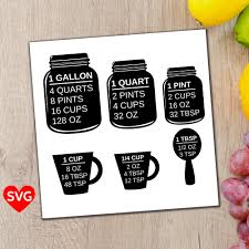 Measuring Cups Svg File A Printable Kitchen Conversion