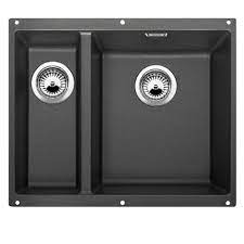 Kitchen sinks, kitchen faucets, bar sinks, basket stainers Blanco Subline 340 160 U Anthracite Silgranit Sink Kitchen Sinks Taps