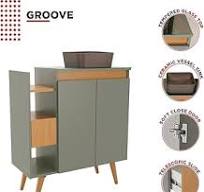 Amazon.com: COZIMAX Groove 31" Bathroom Vanity with Ceramic ...