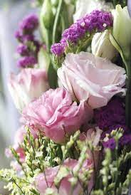 Eustoma Grandiflorum Flowers Are Usually Purple But The Ones In This Flowers Bouquet Beautiful Flower Arrangements Pretty Flowers