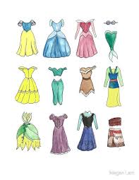 Princess Dresses Art Print By Megan Lam In 2020 Girl Drawing Sketches Dress Design Sketches Princess Drawings