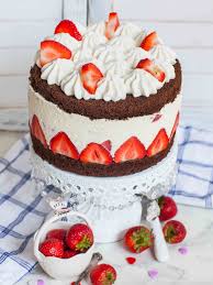 Chocolate Strawberry Fraisier Cake Video Tatyanas Everyday Food Recipe Strawberry Cheesecake Chocolate Strawberry Cheesecake Tatyana S Everyday Food