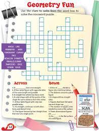 Geometory Fun Use The Clues To Write From Word Box To Solve The Crosswords Puzzle Kids Schools Magazines Crossword Puzzle Solving Clue